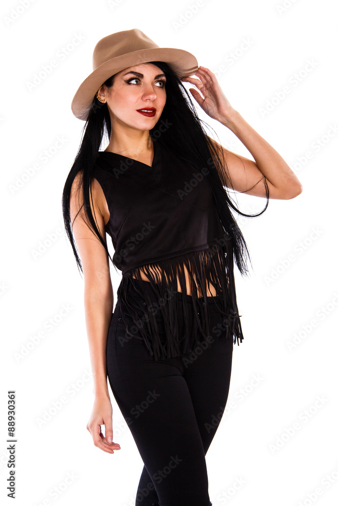 Beautiful young woman in a casual style clothes Beautiful young woman in a casual style clothes