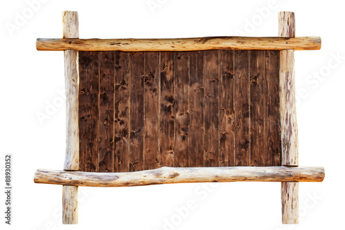 The frame made from oak logs