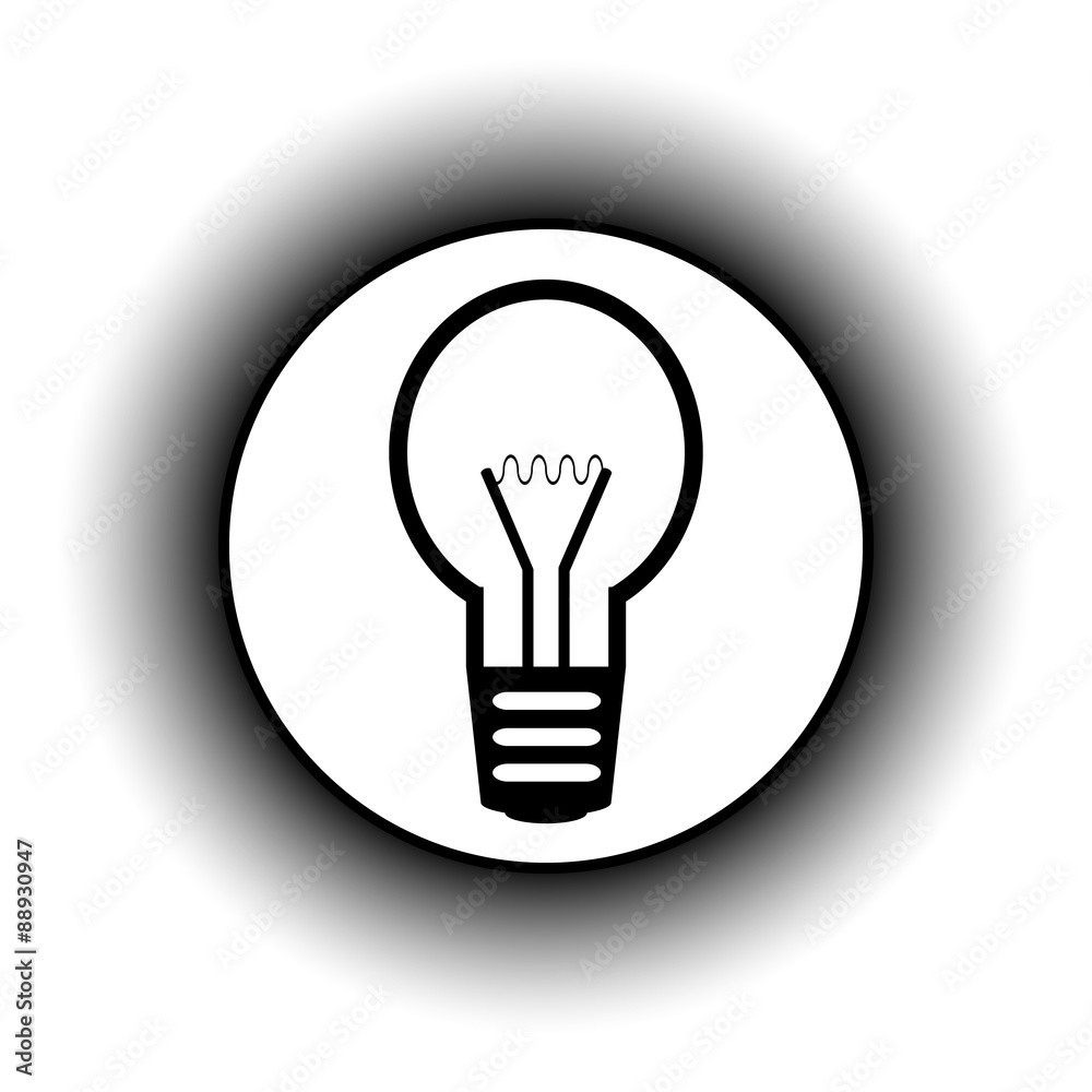 Light bulb button. Light bulb button.