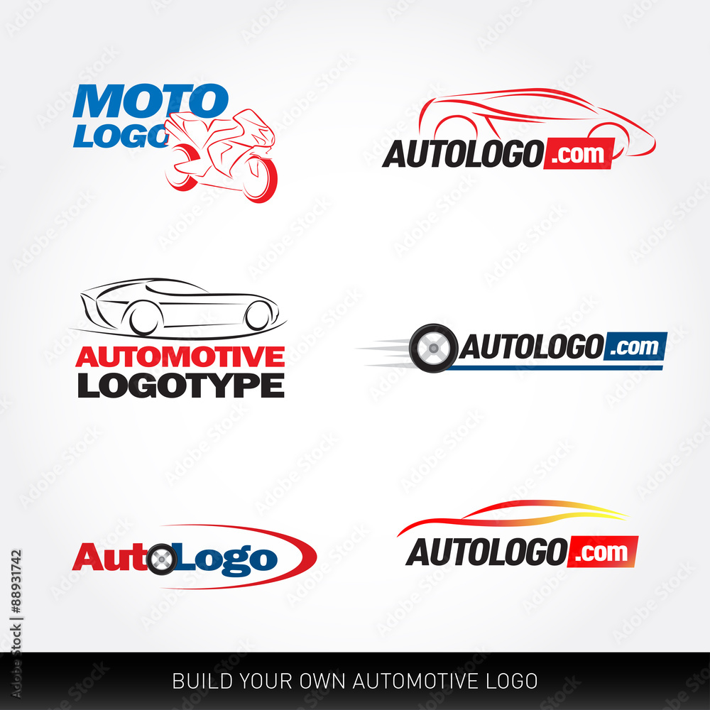 Vecteur Stock Car logotypes - car service and repair, vector set. Car logo.  | Adobe Stock