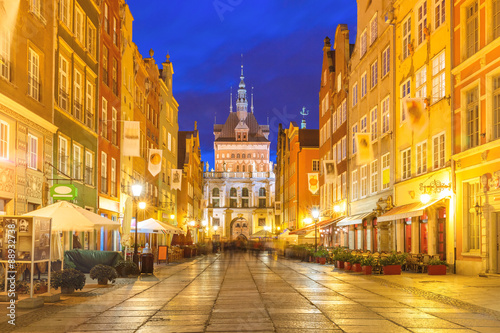 Long Lane and Golden Gate, Gdansk Old Town, Poland