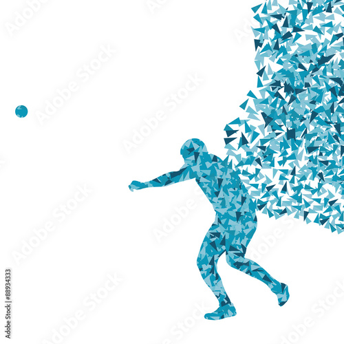 Male sport athletic ball throwing, shot put silhouettes abstract © kstudija