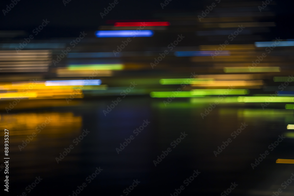 Abstract streaked city lights background
