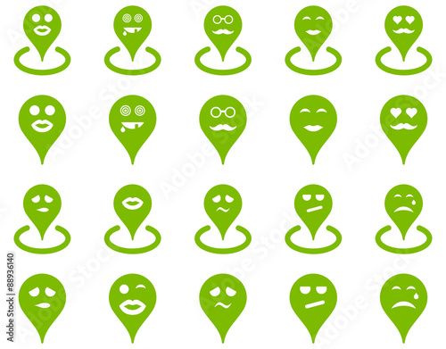 Smiled location icons