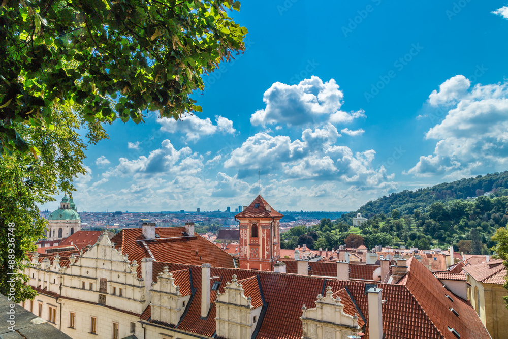 Red rooftops of Prague