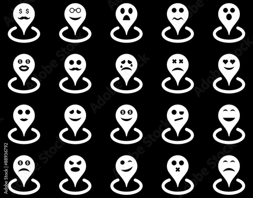 Smiled location icons