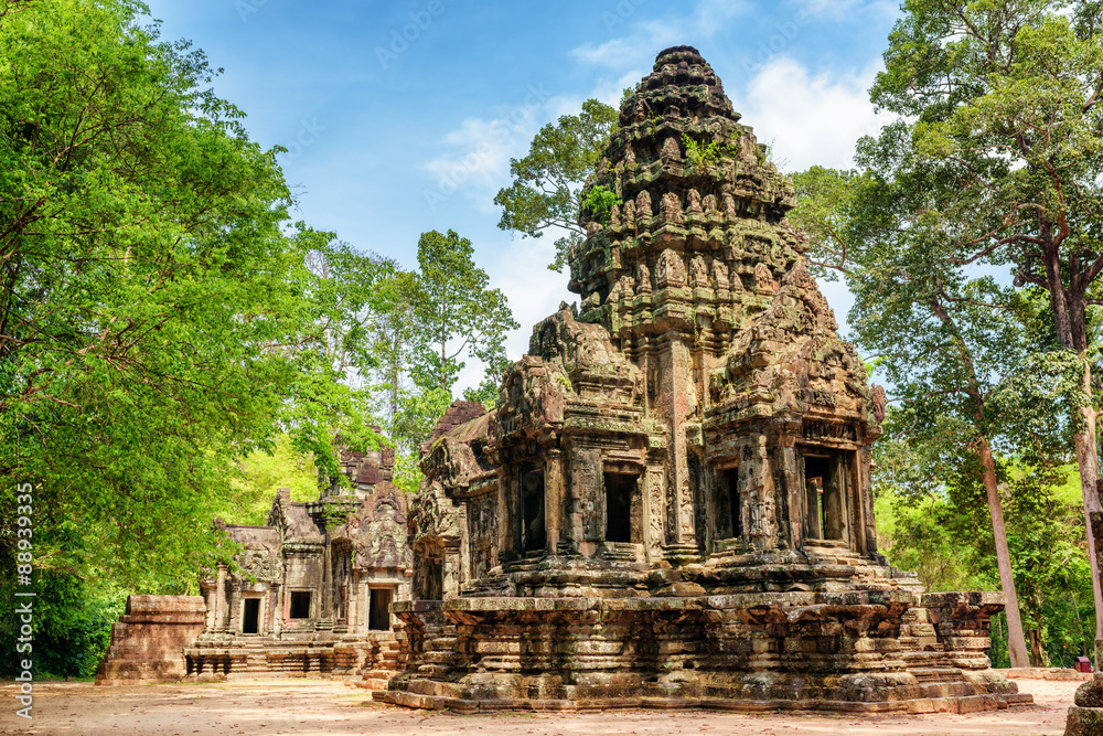 Main tower of ancient Thommanon temple in Angkor, Cambodia