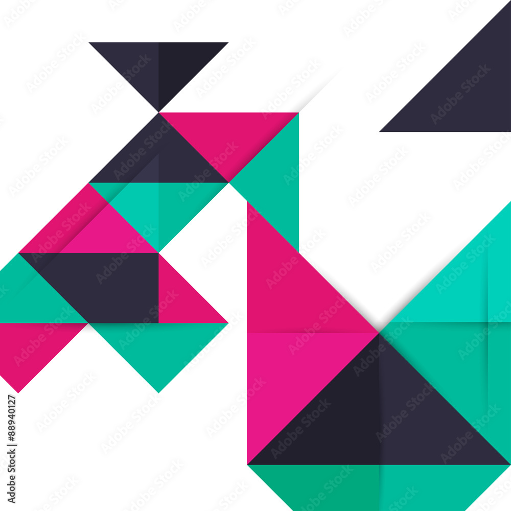 Abstract Background with Triangles Pattern.