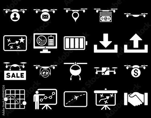Air drone and quadcopter tool icons