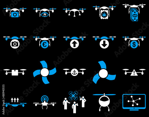 Air drone and quadcopter tool icons