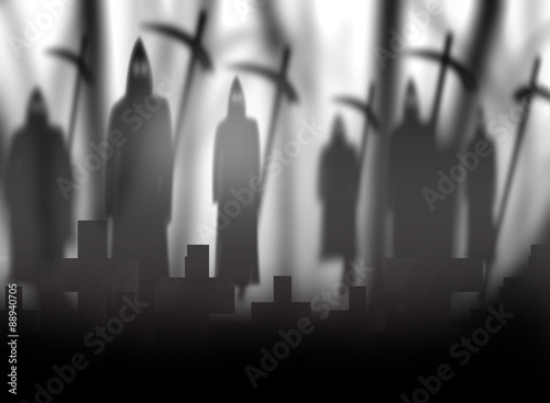 blurry scary theme for halloween