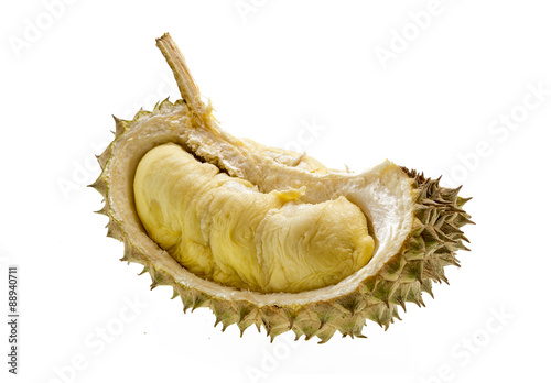 King of fruits, durian on white background