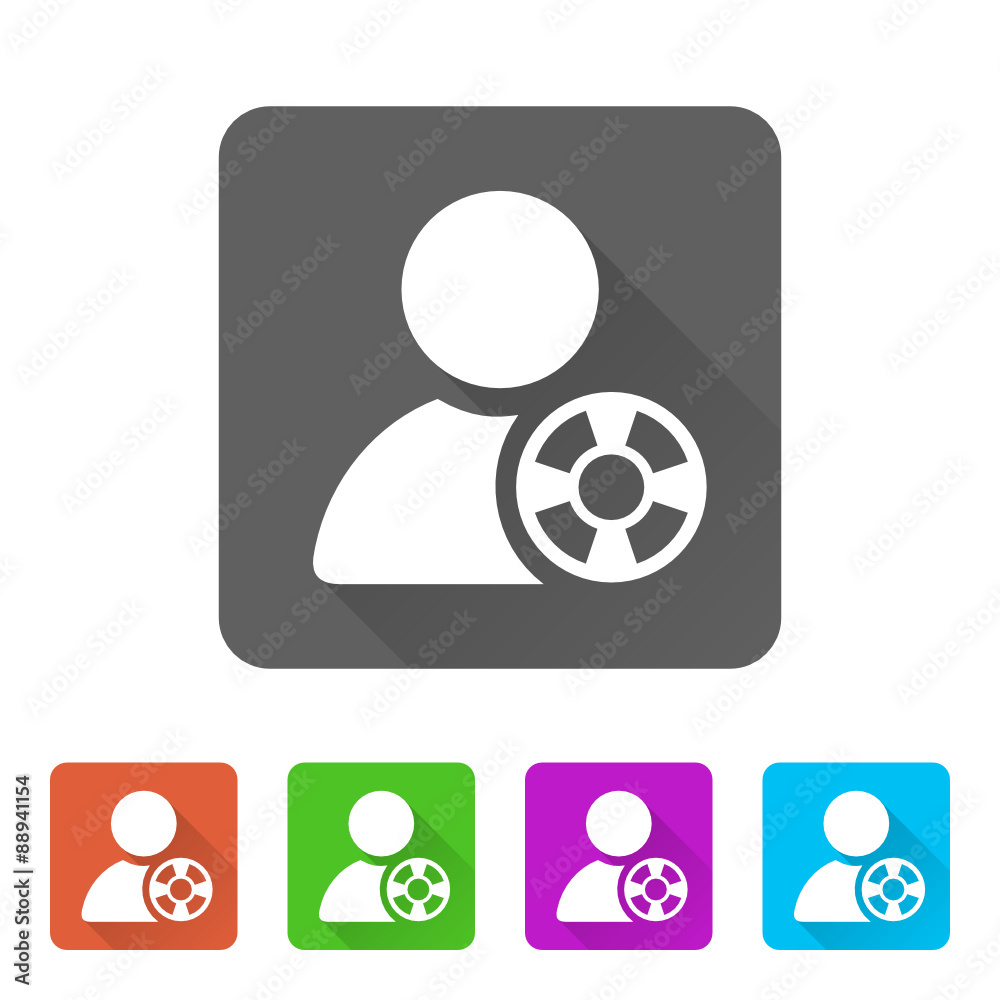 App Icon Long Shadow - 5 Colors