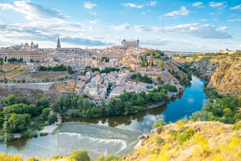 Toledo cityscape. Toledo is capital of province of Toledo (70 km
