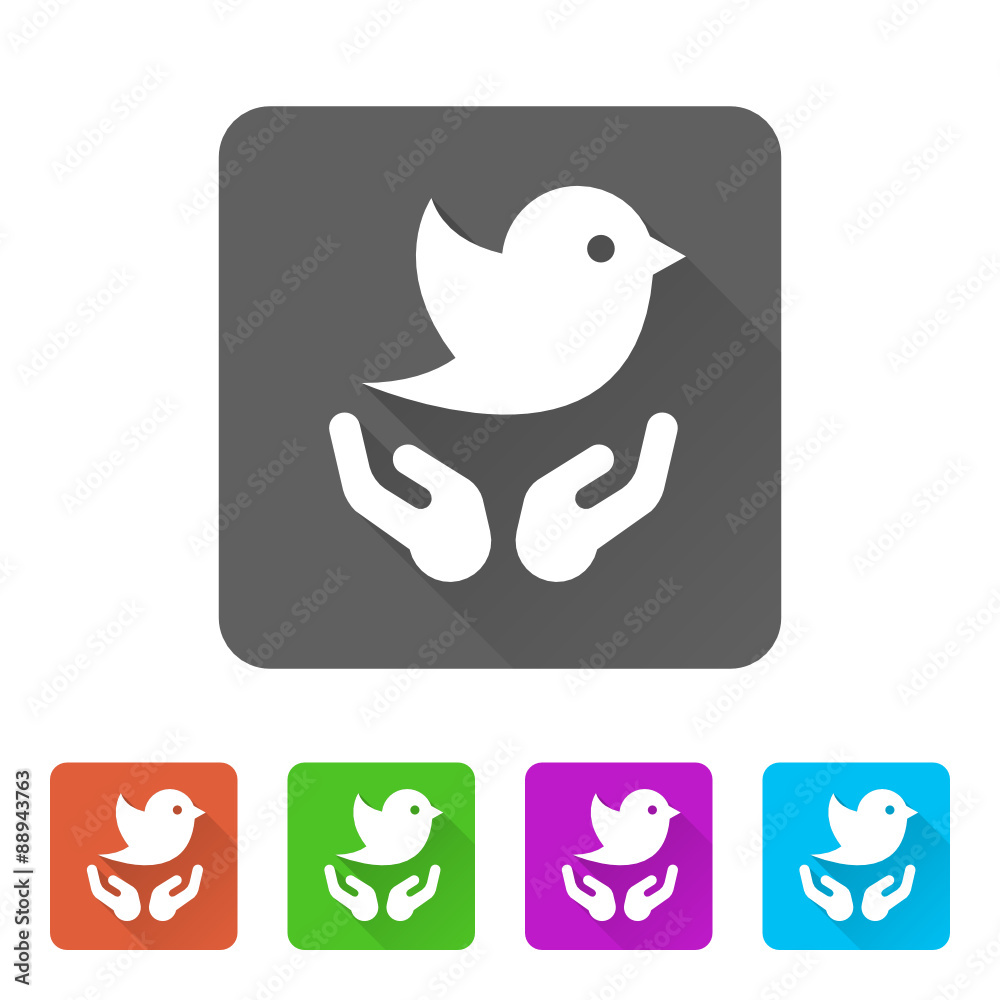 Fototapeta premium App Icon Long Shadow - 5 Colors