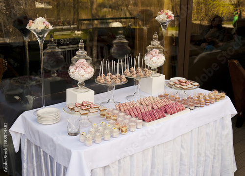 Dessert table for a wedding party