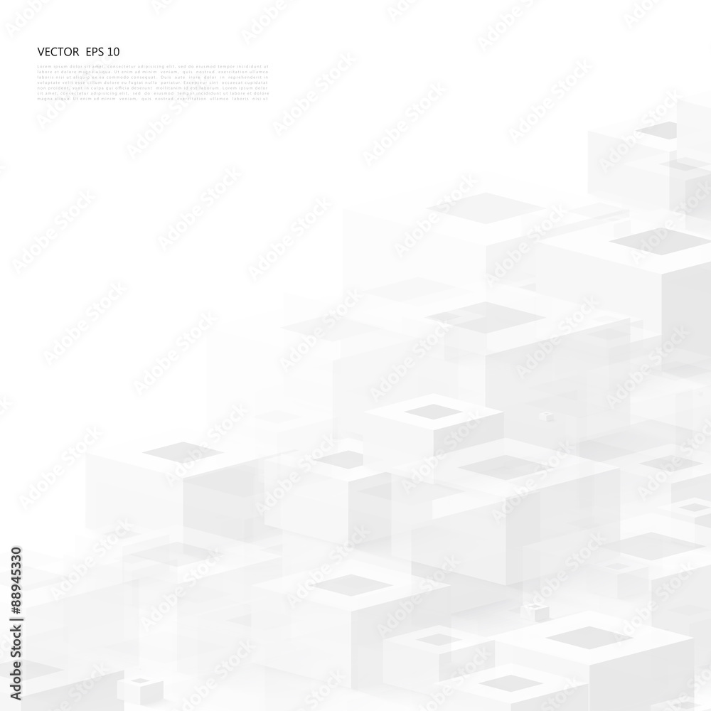 Vector Abstract geometric shape from gray cubes. Vector Abstract geometric shape from gray cubes.