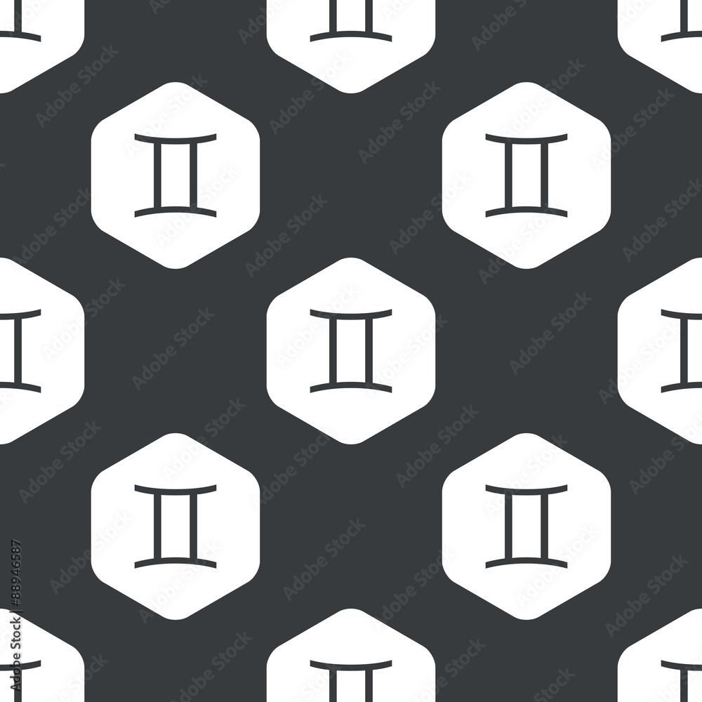 Black hexagon Gemini pattern Black hexagon Gemini pattern
