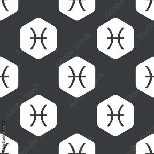 Black hexagon Pisces pattern