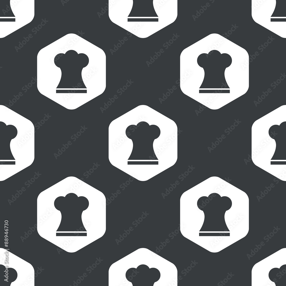 Black hexagon chef hat pattern Black hexagon chef hat pattern