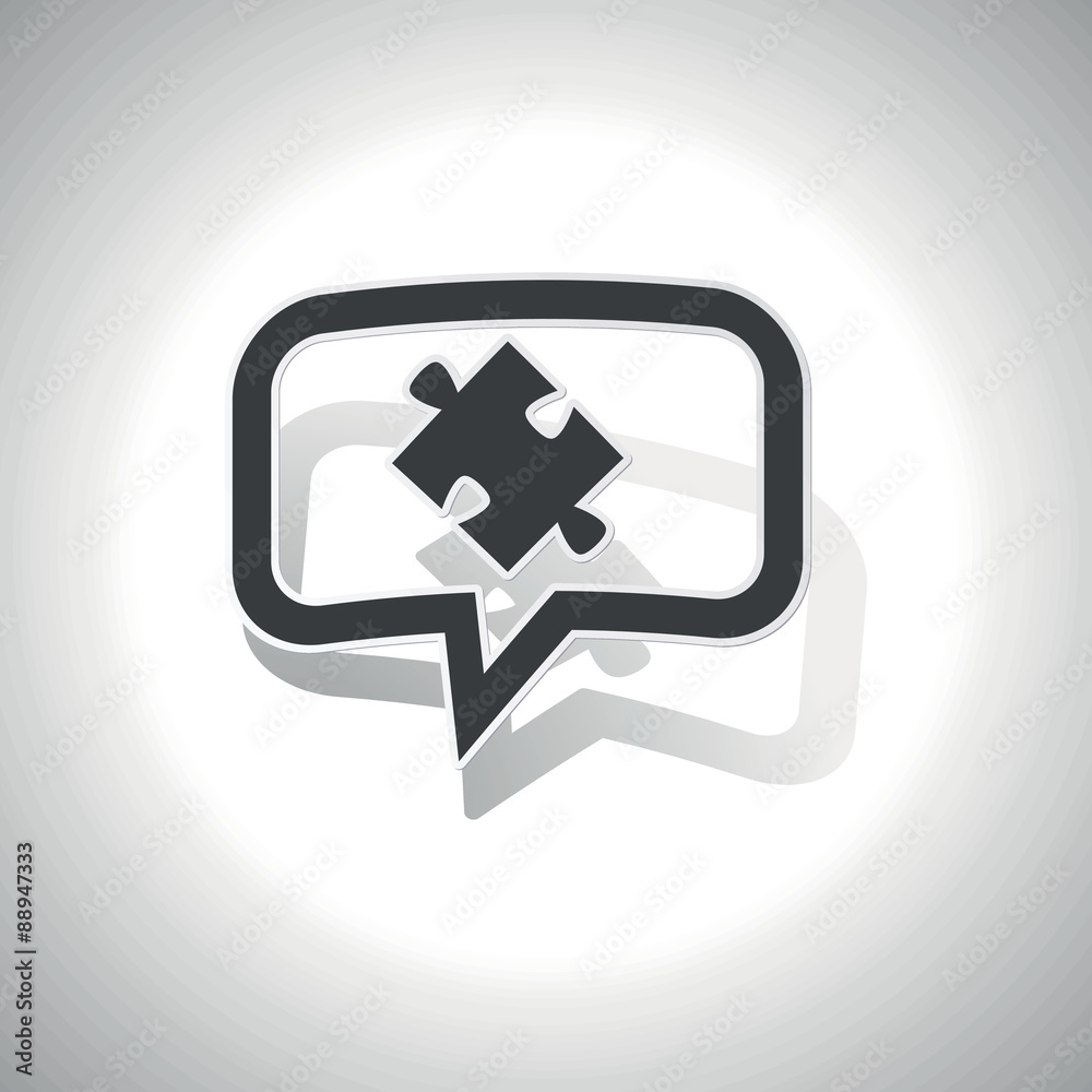 Fototapeta premium Curved puzzle message icon