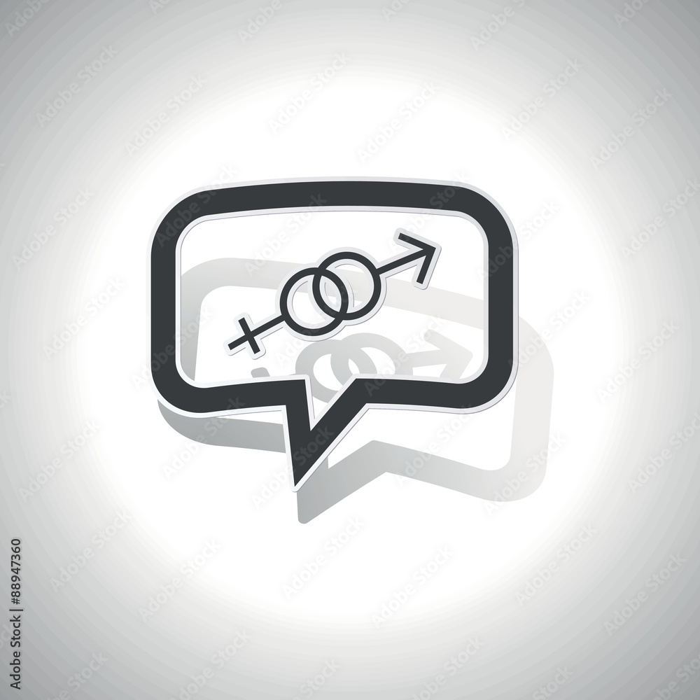 Curved gender signs message icon Curved gender signs message icon