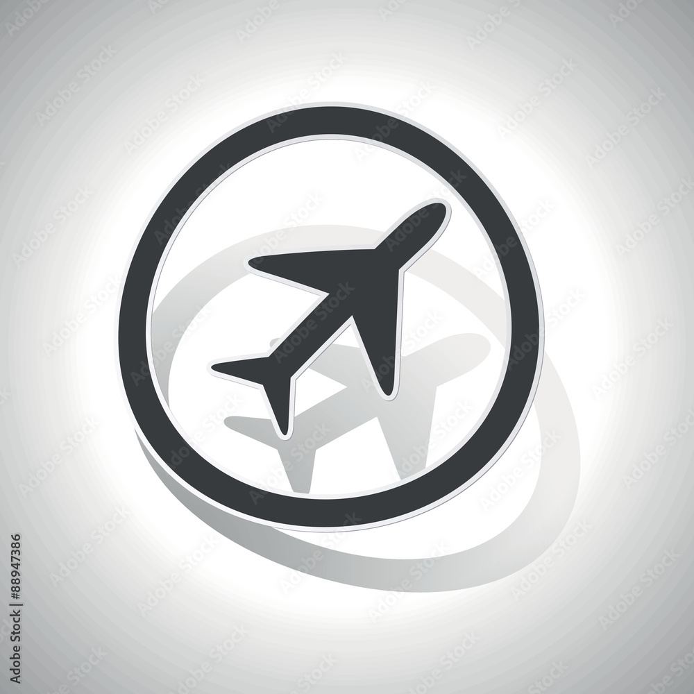 Obraz premium Curved plane sign icon