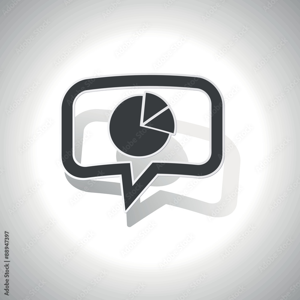 Curved diagram message icon