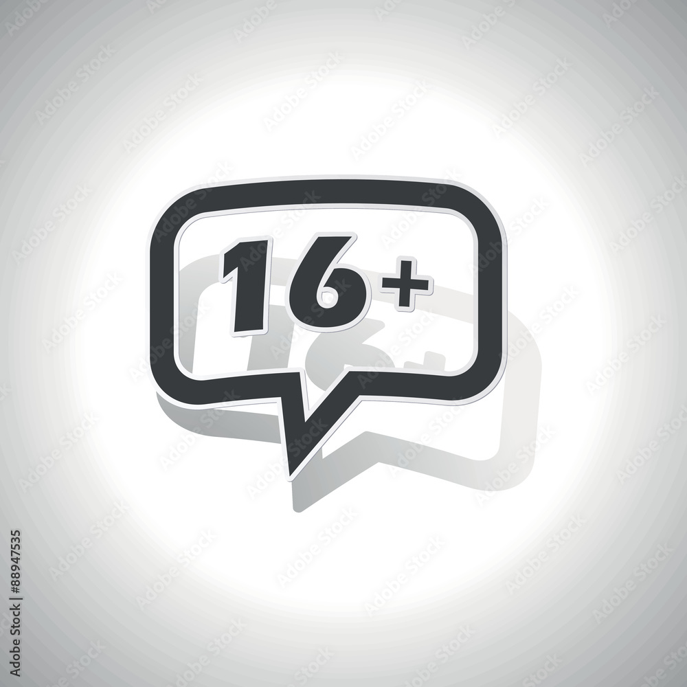 Curved 16 plus message icon