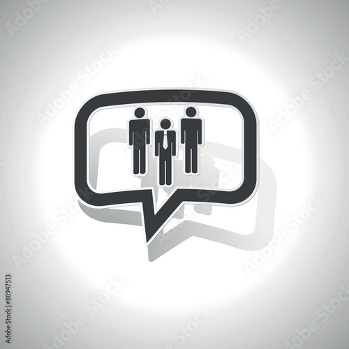 Curved work group message icon