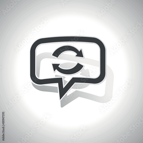 Curved exchange message icon