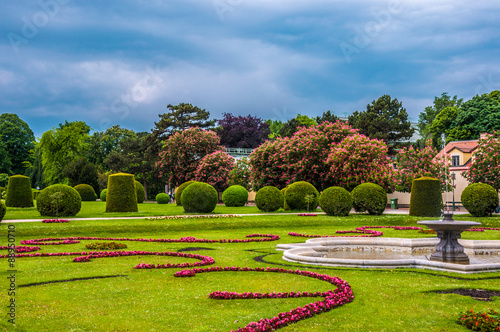 Ornamental garden of Schönbrunn Palace, Vienna photo