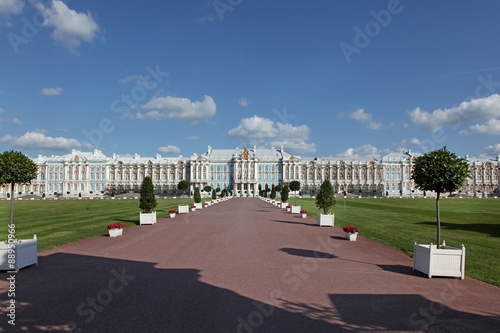 The Catherine Palace in the town of Tsarskoye Selo (Pushkin), St