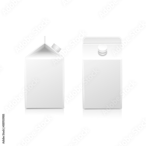 White half-liter cardboard brick package for diary products
