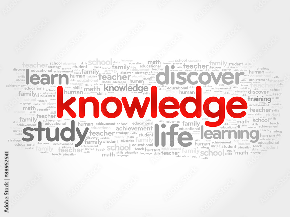 Obraz premium KNOWLEDGE word cloud, education concept
