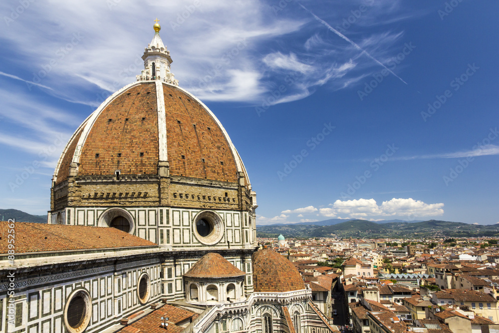Dome of famous Duomo Cathedral
