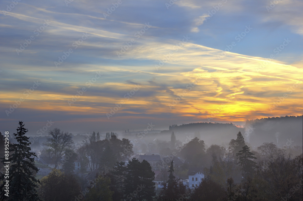 Foggy morning in Kutna Hora Foggy morning in Kutna Hora