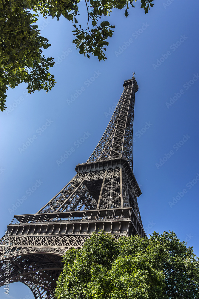 Tour Eiffel (Eiffel Tower), Champ de Mars in Paris, France. Tour Eiffel (Eiffel Tower), Champ de Mars in Paris, France.