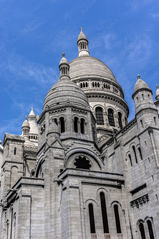 Detail of Basilica Sacre Coeur (1914), Paris, France.