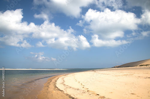 Empty beach on the Bazaruto Islands near Vilanculos in Mozambique 