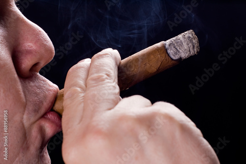 men smoking cigar