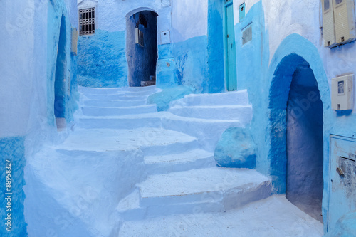 Staircase in Chefchaouen © Pierre-Yves Babelon