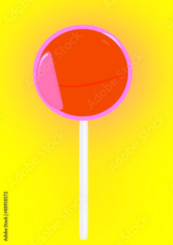 Caramelo sujetado con un palo