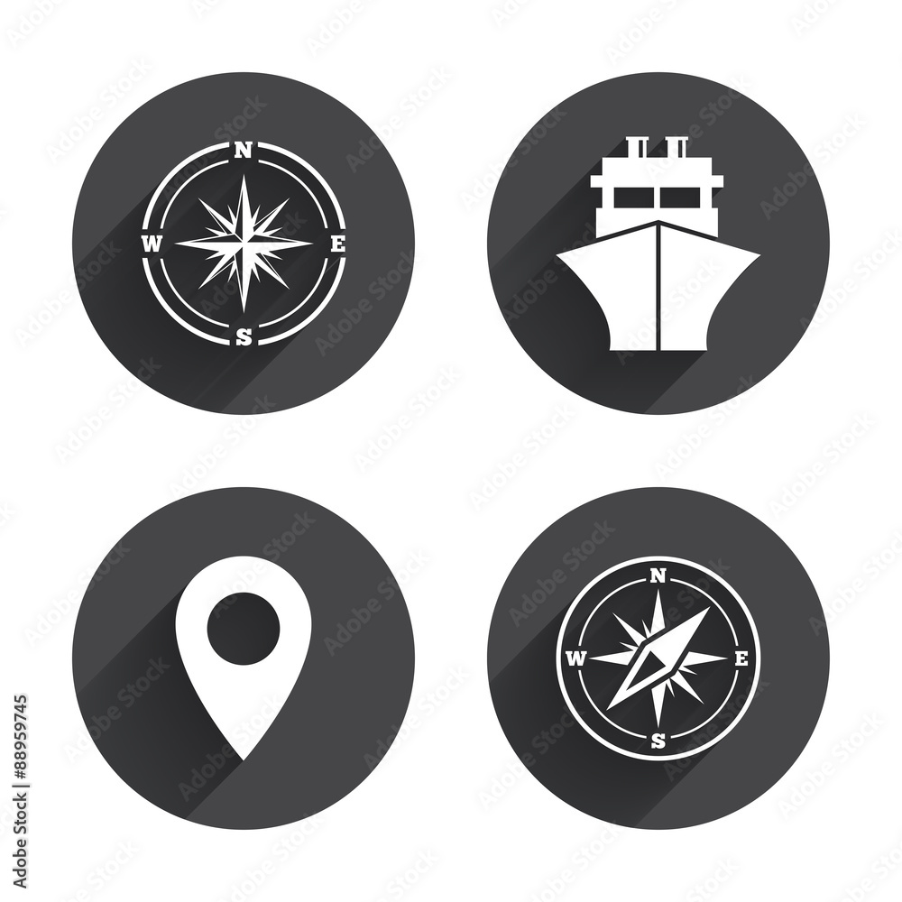 Windrose navigation compass, shipping delivery. Windrose navigation compass, shipping delivery.