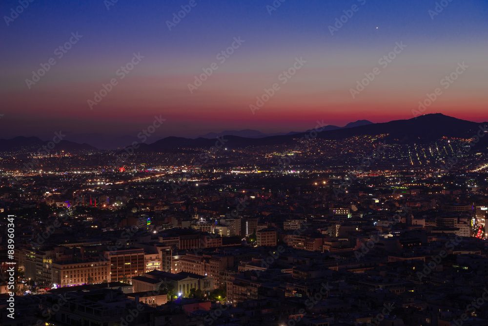 Greece Athens night