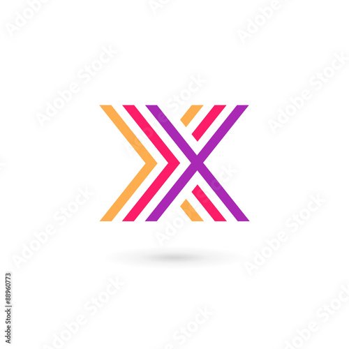 Letter X logo icon design template elements