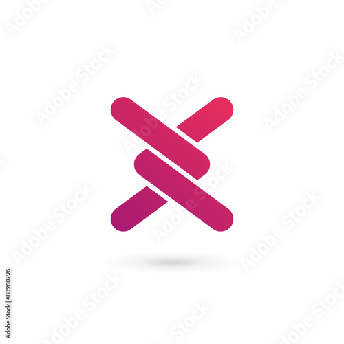 Letter X logo icon design template elements