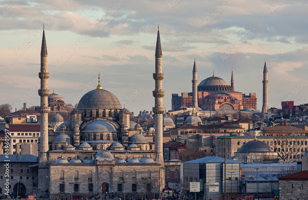 New mosque and Hagia Sophia