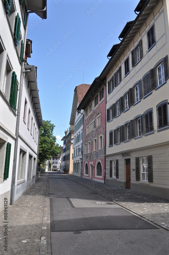 Altstadt von Zug, Sankt-Oswalds-Gasse, Schweiz Altstadt von Zug, Sankt-Oswalds-Gasse, Schweiz