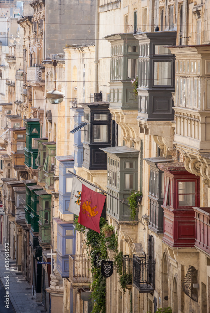 Balcony on the building - Valletta, Malta